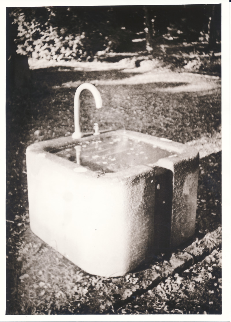 Wasserbecken im Sonnenschein - Zentralfriedhof Friedrichsfelde